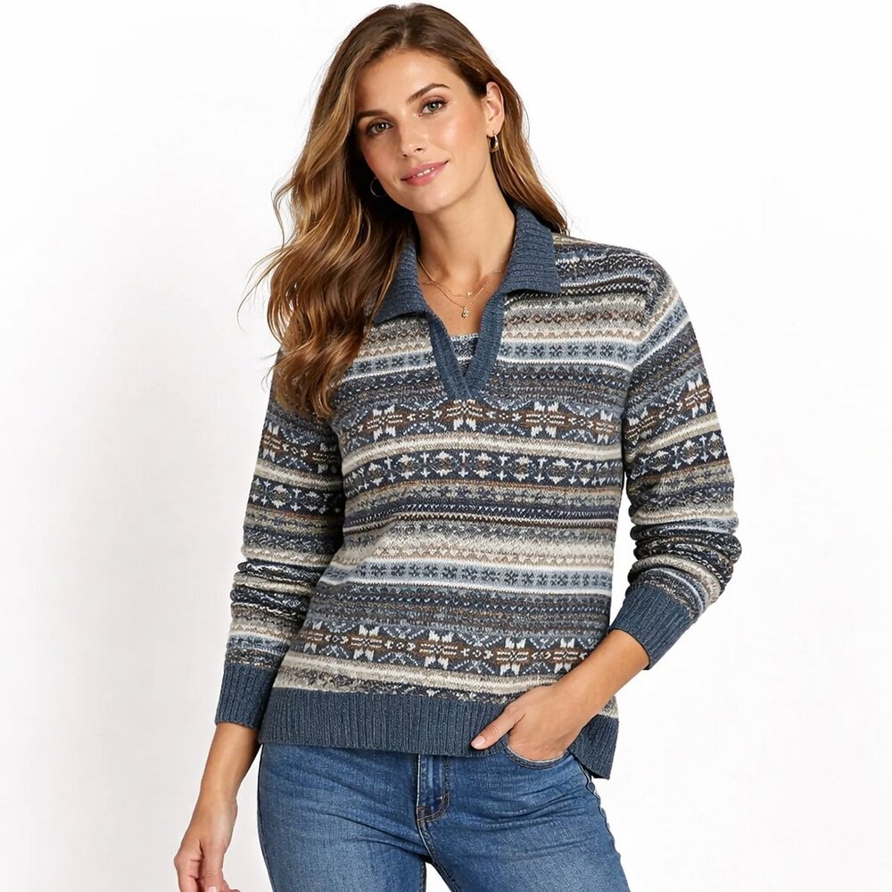 Carolyn Taylor blue sweater size S